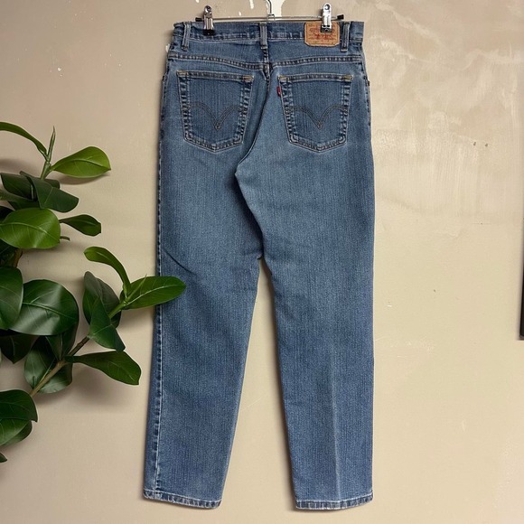 Levi's Denim - Levis 550 Women 10M Light Wash Jeans Relaxed Tapered Stretch Blue Y2K Vintage